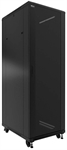 Nexxt Solutions PCRFCSKD37U80BK - Gabinete de Piso con Puerta de Vidrio Templado, Semi-Ensamblado, 37U
