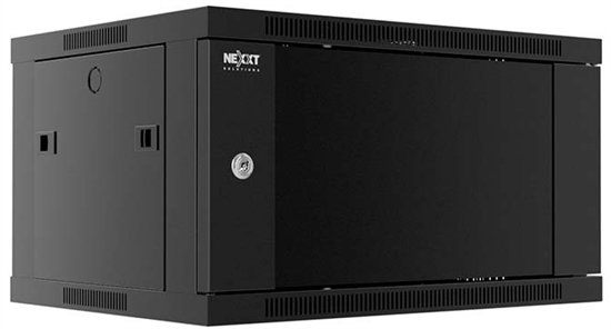 Nexxt Solutions PCRWESKD06U55BK Wall Mount Cabinet with Tempered Glass Door