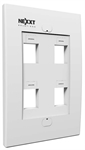 Nexxt Solutions AW160NXT04 - Placa de Pared para Conectores Tipo Keystone, 4 Puertos