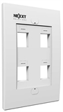 Nexxt Solutions AW160NXT04 - Wall Plate for Keystone Jacks, 4 Ports