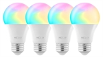 Nexxt Solutions NHB-C110M 4PK - Smart Bulb LED, RGB + White Light, 800 Lumens, WiFi 2.4GHz, 9W, 4 units