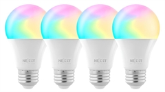 Nexxt Solutions NHB-C110M 4PK - Smart Bulb LED, RGB + White Light, 800 Lumens, WiFi 2.4GHz, 9W, 4 units