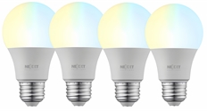 Nexxt Solutions NHB-W1104PK - Smart Bulb LED, White Light, 800 Lumens, WiFi 2.4GHz, 9W, 4 Units