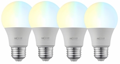 Nexxt Solutions NHB-W1104PK - Foco LED Inteligente, Luz Blanca, 800 Lúmenes, WiFi 2.4GHz, 9W, 4 Unidades