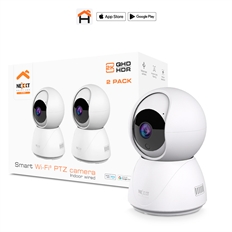 Nexxt Solutions NHC-IP11 2PK - Cámara IP Para Interiores, 3MP, WiFi 2.4GHz, Motorizada, 2 Unidades