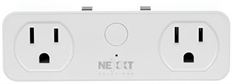 Nexxt Solutions NHP-D610 - Enchufe Inteligente, 2 Salidas, 2 USB, 100V/240VCA, WiFi 2.4GHz, Blanco