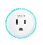 Nexxt Solutions NHP-S610 - Smart Plug with RGB Light, 1 Outlet, 110V/220VCA, WiFi 2.4GHz, White