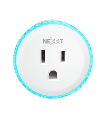 Nexxt Solutions NHP-S610 - Smart Plug with RGB Light, 1 Outlet, 110V/220VCA, WiFi 2.4GHz, White