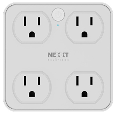 Nexxt Solutions NHP-T615 - Smart Plug, 4 Outlets, 2 USB-A, 2 USB-C, 100V/240V, WiFi 2.4GHz, White