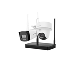 Hikvision NKS424W02H  - Kit de Cámara de Seguridad, One Bullet + One Tur, Wi-Fi, 4MP, Coaxial, Ángulo Fijo