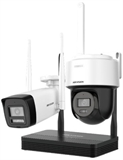 Hikvision NKS424W03H  - Kit de Cámara de Seguridad, One Bullet + One PTD, Wi-Fi, 4MP, Coaxial, Ángulo Fijo