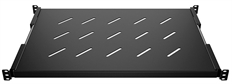 Nexxt Solutions NPS-4A1U3B - Bandeja Deslizable para Rack, 1U, 19", Ajustable de 350 a 550 mm, 4 Puntos de Sujeción, Hasta 30 kg, Negro