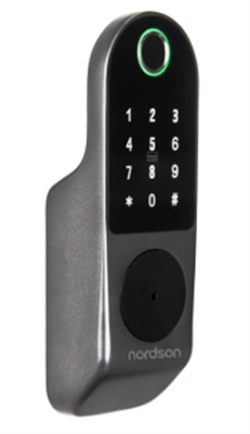 NS-S201WT White-Wi-Fi Smart Rim Lock-Lateral View