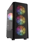 NSX Raptor ARGB - Computer Case, Mid-Tower, Micro-ATX, ATX, Black