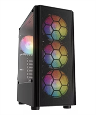 NSX Raptor ARGB - Case de Computadora, Mid-Tower, Micro-ATX, ATX, Negro