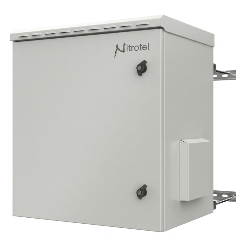 NTOC09U645-IP66 Blanco-Gabinete Metalico de Pared para Exterior 9U-Vista Frontal