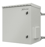 Nitrotel - Gabinete Metálico de Pared para Exterior, Capacidad de 9U, Dimensiones 600 x 450 mm, Protección IP66, Blanco