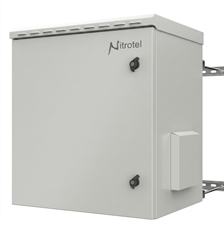 Nitrotel - Gabinete Metálico de Pared para Exterior, Capacidad de 9U, Dimensiones 600 x 450 mm, Protección IP66, Blanco