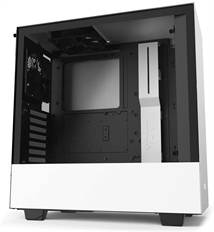 NZXT H510 - Case de Computadora, Torre Mediana, Mini-ITX, mATX, ATX, Blanco, Acero