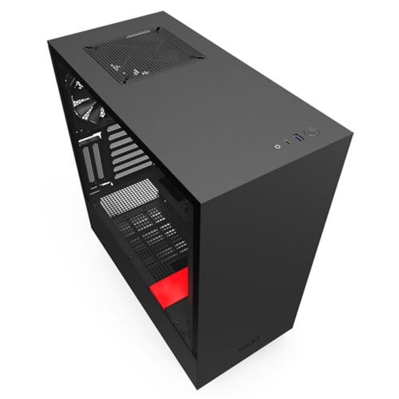 NZXT H510i Black Red Isometric View