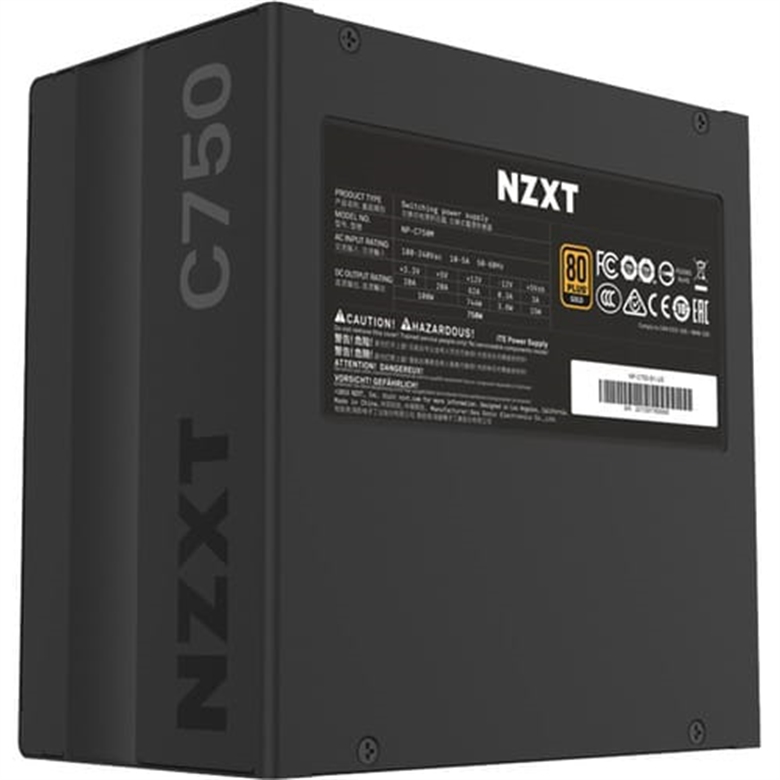 NZXT Power Supply Gold 750 Side Left View