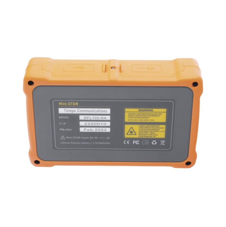 ofl100-handheld-singlemode-otdr-reflectometer-back view