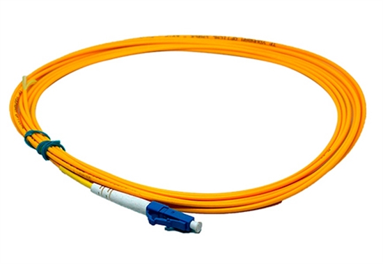 OR-810-0L0-003 Yellow-Pigtail de Fibra Optica Monomodo LC Simplex 3m-Vista Frontal