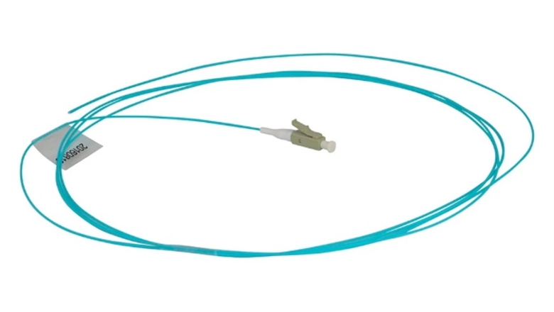 OR-852-0L9-009-55L Aqua-Pigtail de Fibra Optica OM4 LC Simplex 3m-Vista Lateral