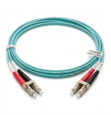 OR-852-LL2-050-55L Aqua-LC to LC Duplex OM4 Fiber Patch Cord 15m-General View