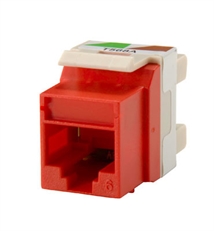 Ortronics OR-KS6-42 - CAT 6 UTP Keystone Jack, RJ-45, 1 Port, Red, 25-Pack