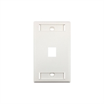 Ortronics OR-KSFP1 - TechChoice Single-Gang Keystone Faceplate, 1-Port, Fog White