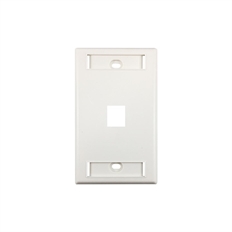 Ortronics OR-KSFP1 Placa Frontal Keystone TechChoice de 1 Puerto, 1 Gang, Blanco Niebla