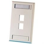 Ortronics OR-KSFP2 - Keystone Wall Plate, 2 Ports, Fog White