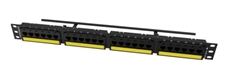 Legrand Ortronics  - TechChoice Cat6A Flat Modular Patch Panel Kit, 24 Ports, 1 RU Height, Universal T568A/B Wiring, Includes Rear Cable Manager and Hardware