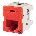 Ortronics Clarity 6 TracJack - CAT 6 Keystone Jack, RJ-45, T568A/B, 110-Type, Red