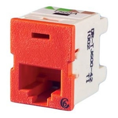 Ortronics Clarity 6 TracJack - CAT 6 Keystone Jack, RJ-45, T568A/B, 110-Type, Red