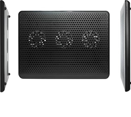 PA248U5-Black-Base Refrigerante para Laptop de 16 Pulgadas con Doble Ventilador Alimentado por USB-Vistas Superior y Laterales