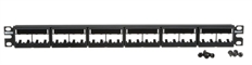 Panduit  - cppl24wbly - Panel de conexión modular Mini-Com de 24 puertos, 1U, montaje en rack, negro.