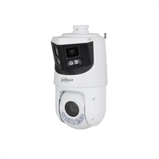 Dahua X-Spans Series  - Two-Channel Hybrid PTZ Network Security Camera for Outdoors with Active Deterrence, Panoramic 8MP, PTZ 4MP, 25x Optical Zoom, 100m Smart Dual Light+, IP66