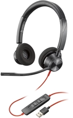 Poly Blackwire 3320 - Headset, Estéreo, Supraaurales, Cableado, USB, 20Hz-20kHz, Negro
