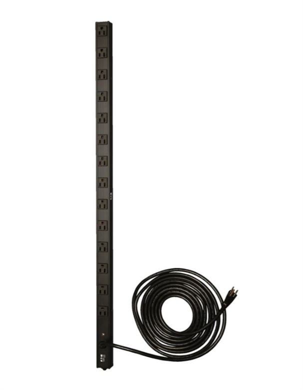 pduv15-black-vertical-rack-pdu-14-outlets Front View