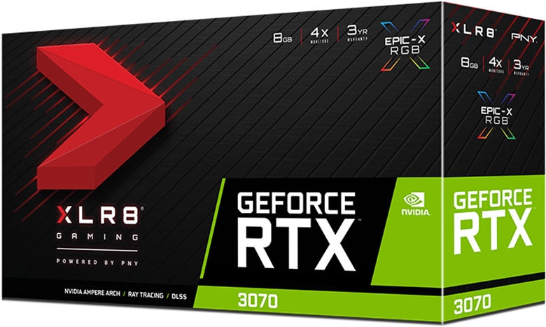 PNY GeForce RTX 3070 - Box View