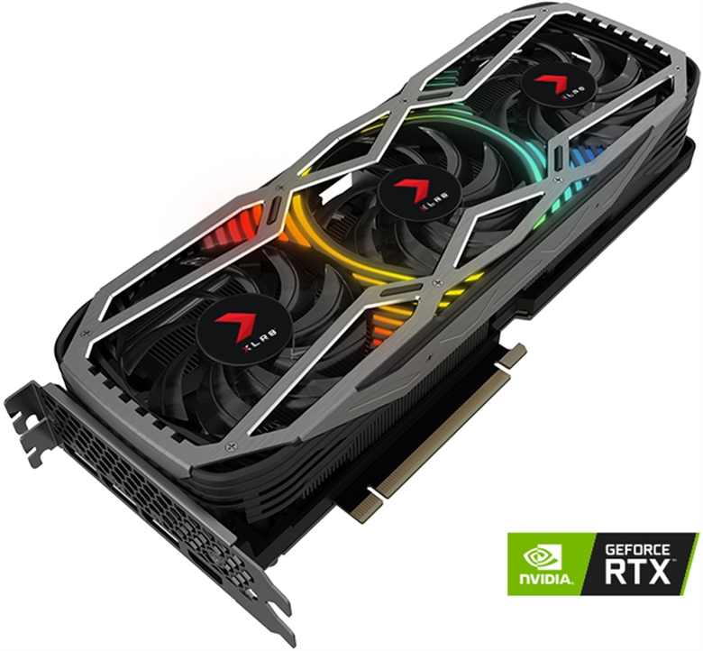 PNY GeForce RTX 3070 - Isometric Front View