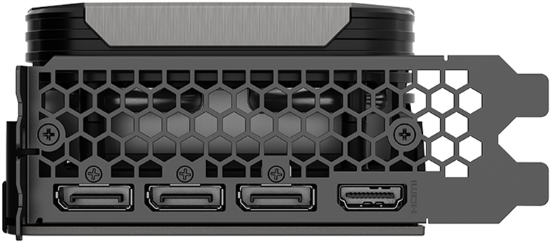 PNY GeForce RTX 3080 - Box View - Video Ports View