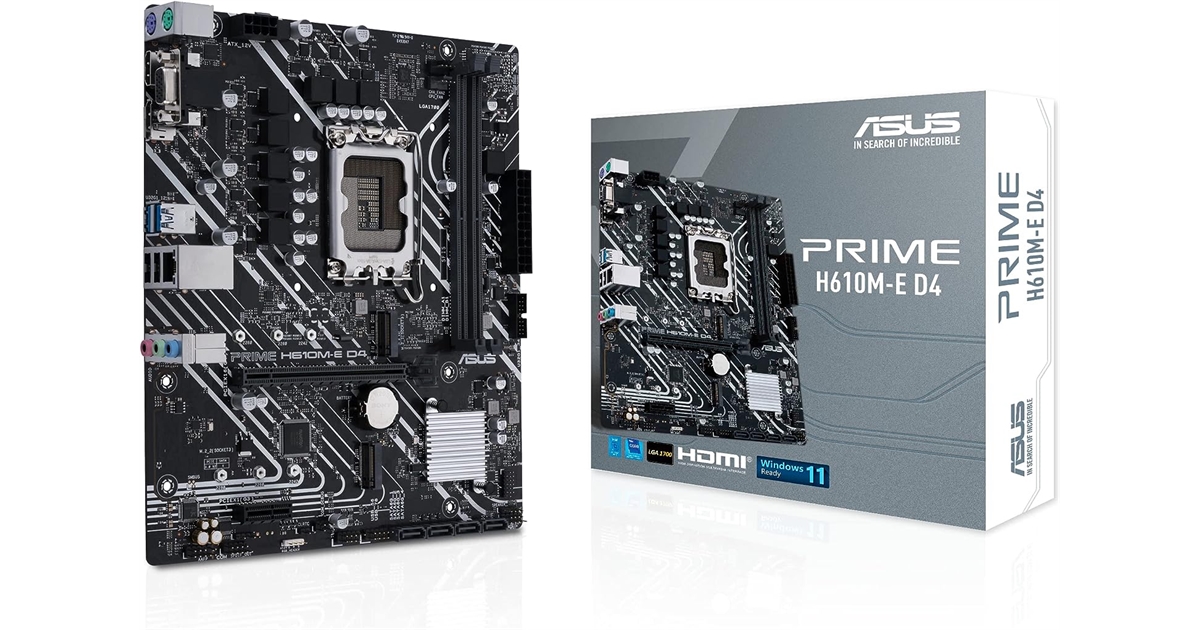 Asus Prime H610M-A WiFi Scheda Madre PC mATX Intel LGA 1700 DDR5 M.2 PCIe 4.0 DP