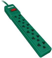 Forza PS-001G - Power Strip, 6 Outlets, 110V/220V, 10A/15A