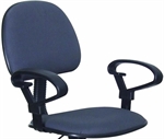 Xtech QZY-H4 - Silla de Oficina Azul, Base Plástica y Cojín de Tela Suave, Altura Ajustable, Apoyabrazos Fijos, 5 Ruedas