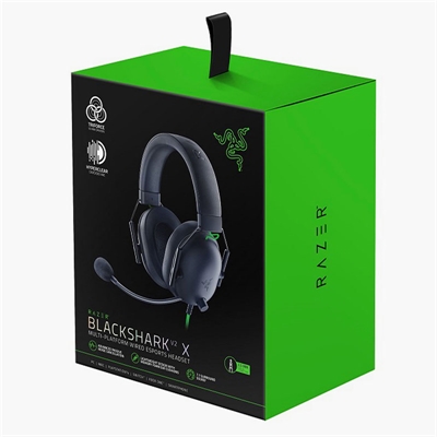 Razer BlackShark V2 vista de paquete usb