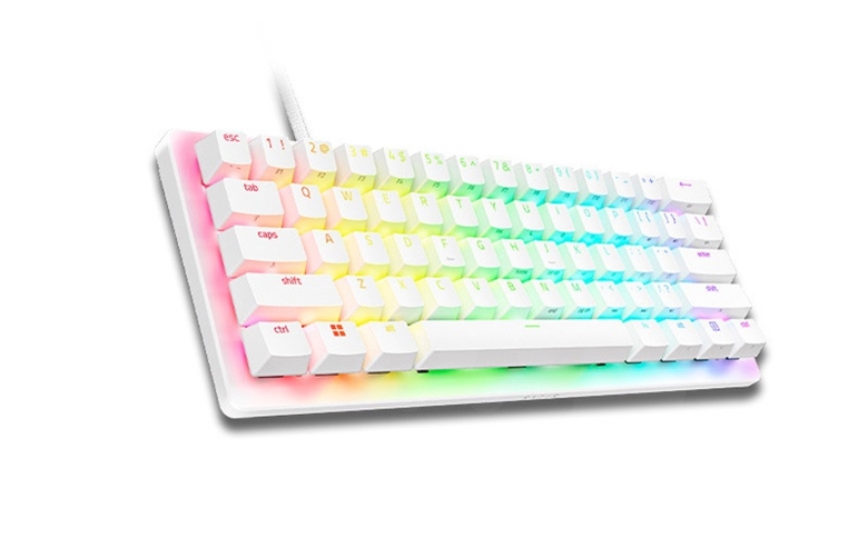 Razer Huntsman V3 Pro Mini White Gaming Keyboard-Lateral View