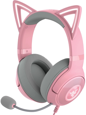Razer Kraken Kitty V2 ROSADO VISTA DE LADO IZQUIERDO